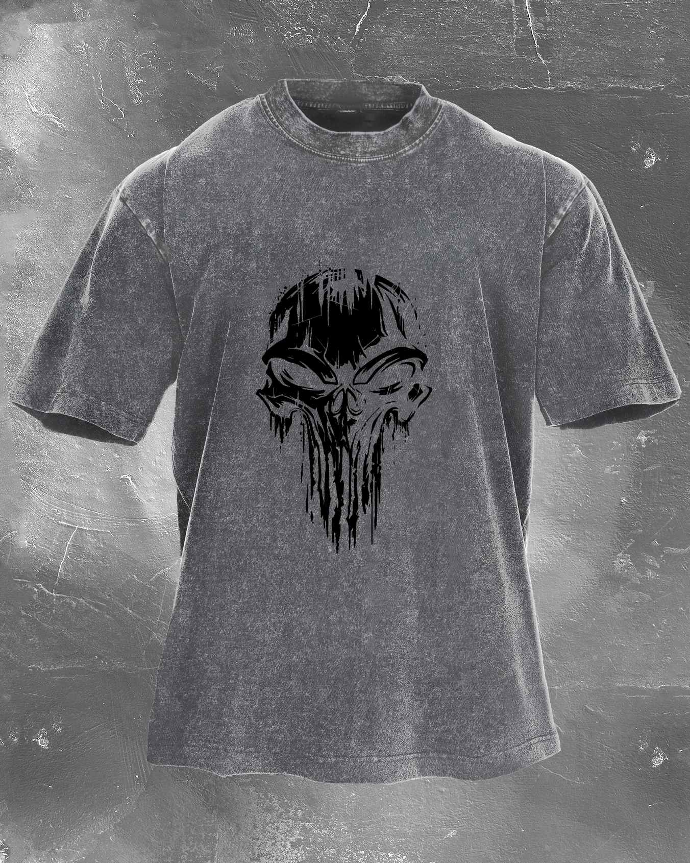 Skull Men's washed T-shirt - Gymfit