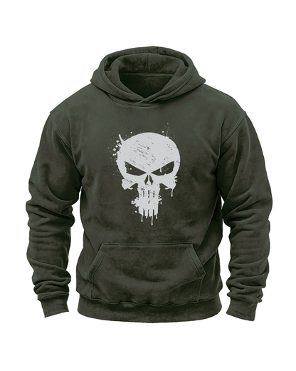 SKULL WASHED HOODIE - Gymfit