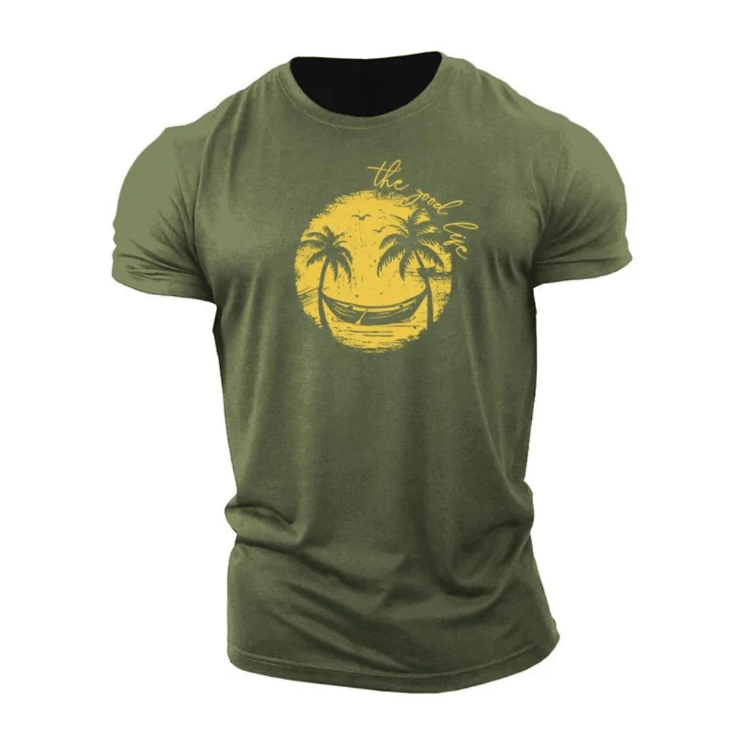 Smiley Palm Tree T-Shirt - Gymfit