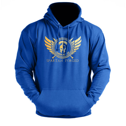 Spartan Forged Chest Emblem Gold - Gym Hoodie - Gymfit