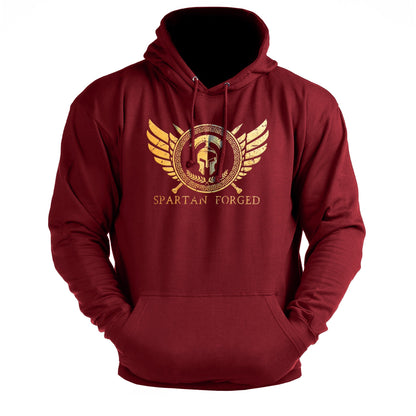 Spartan Forged Chest Emblem Gold - Gym Hoodie - Gymfit