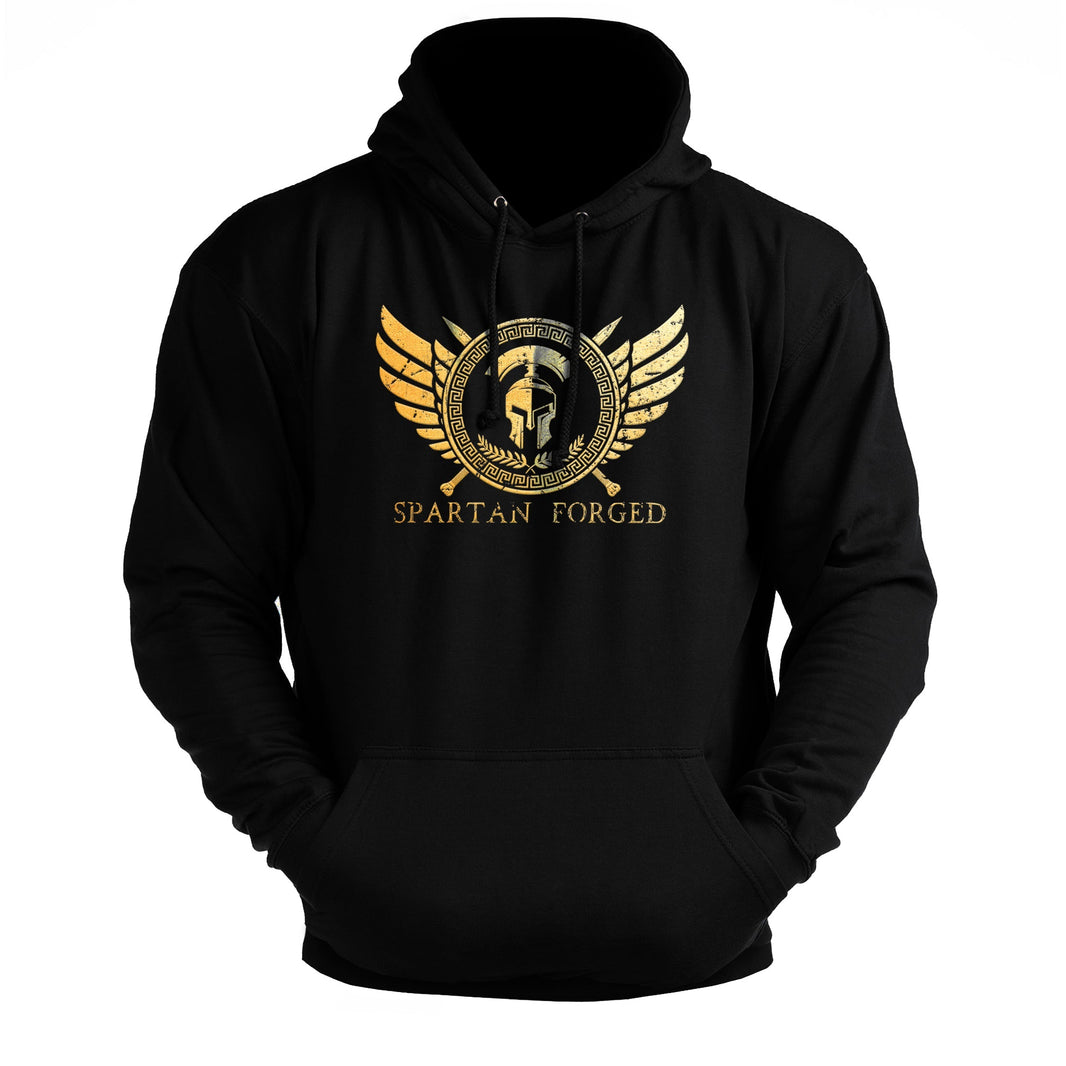 Spartan Forged Chest Emblem Gold - Gym Hoodie - Gymfit