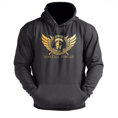 Spartan Forged Chest Emblem Gold - Gym Hoodie - Gymfit