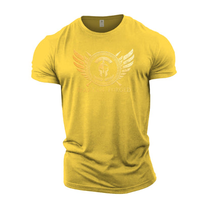 Spartan Forged Chest Emblem Gold - Gym T-Shirt - Gymfit