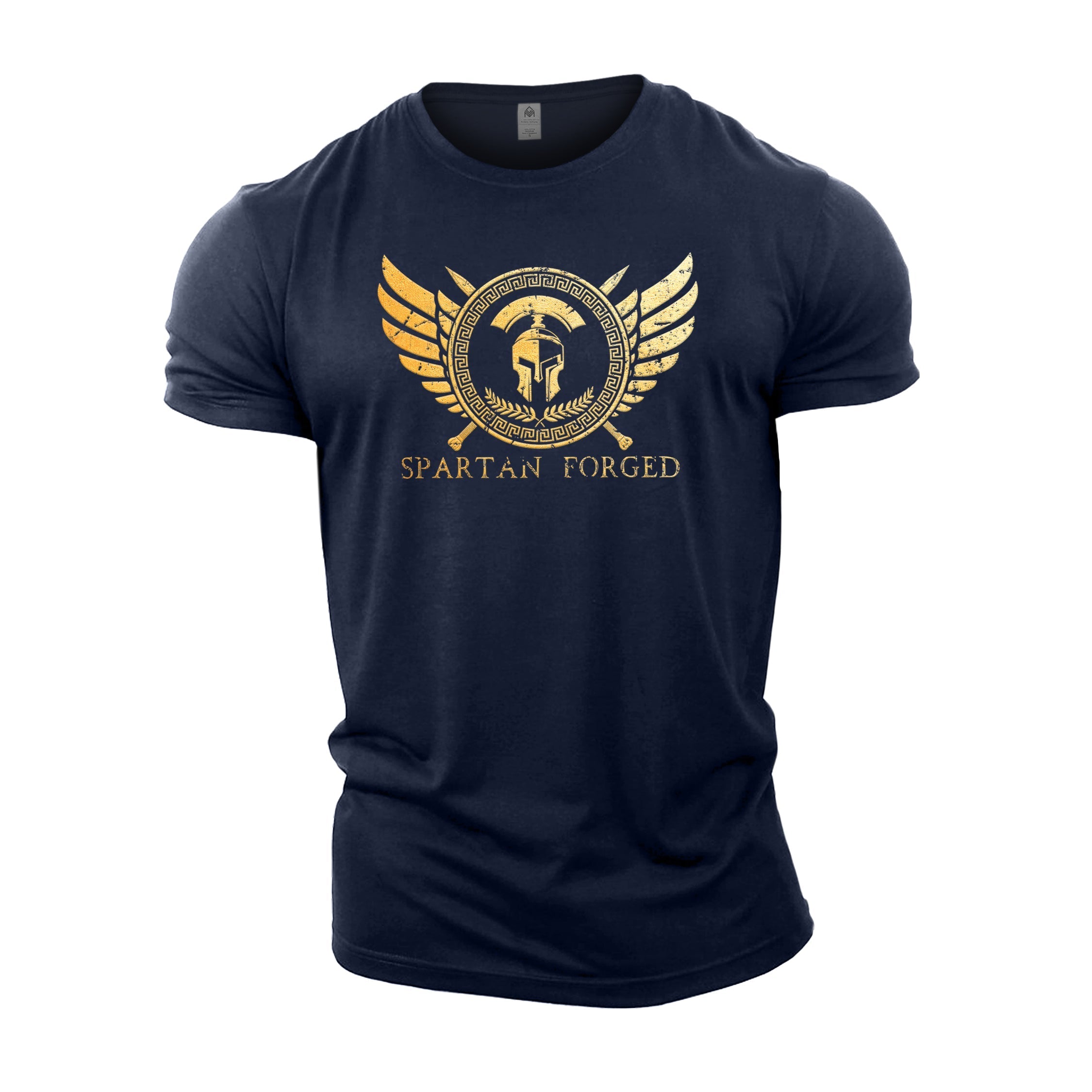 Spartan Forged Chest Emblem Gold - Gym T-Shirt - Gymfit