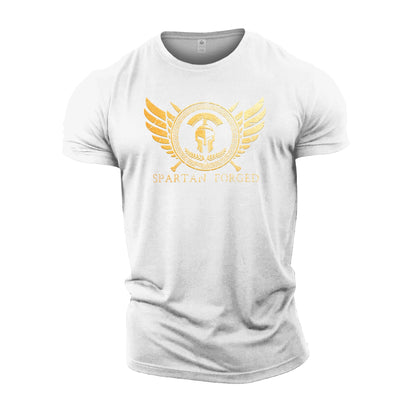 Spartan Forged Chest Emblem Gold - Gym T-Shirt - Gymfit