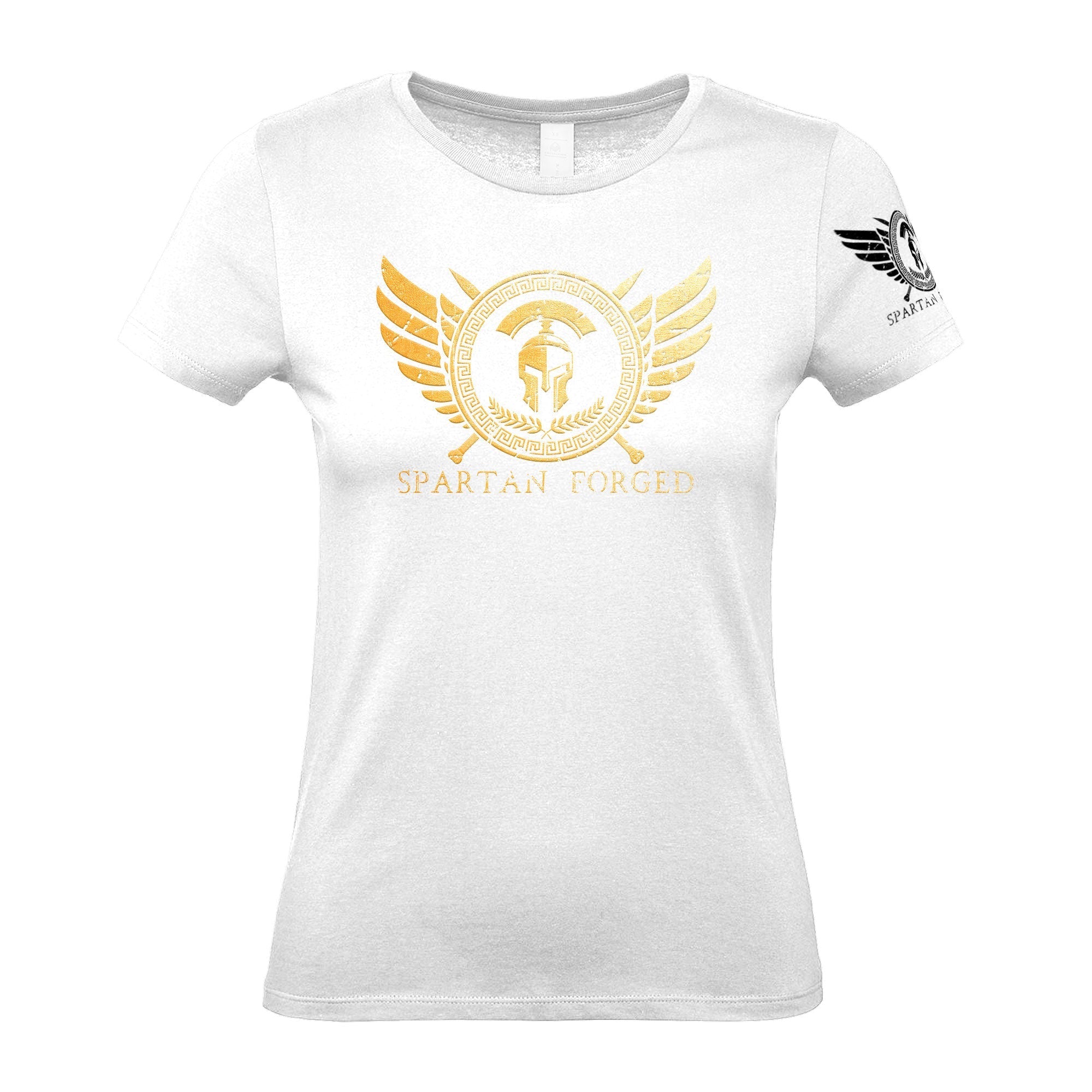 Spartan Forged Chest Gold - Women's Gym T-Shirt - Gymfit