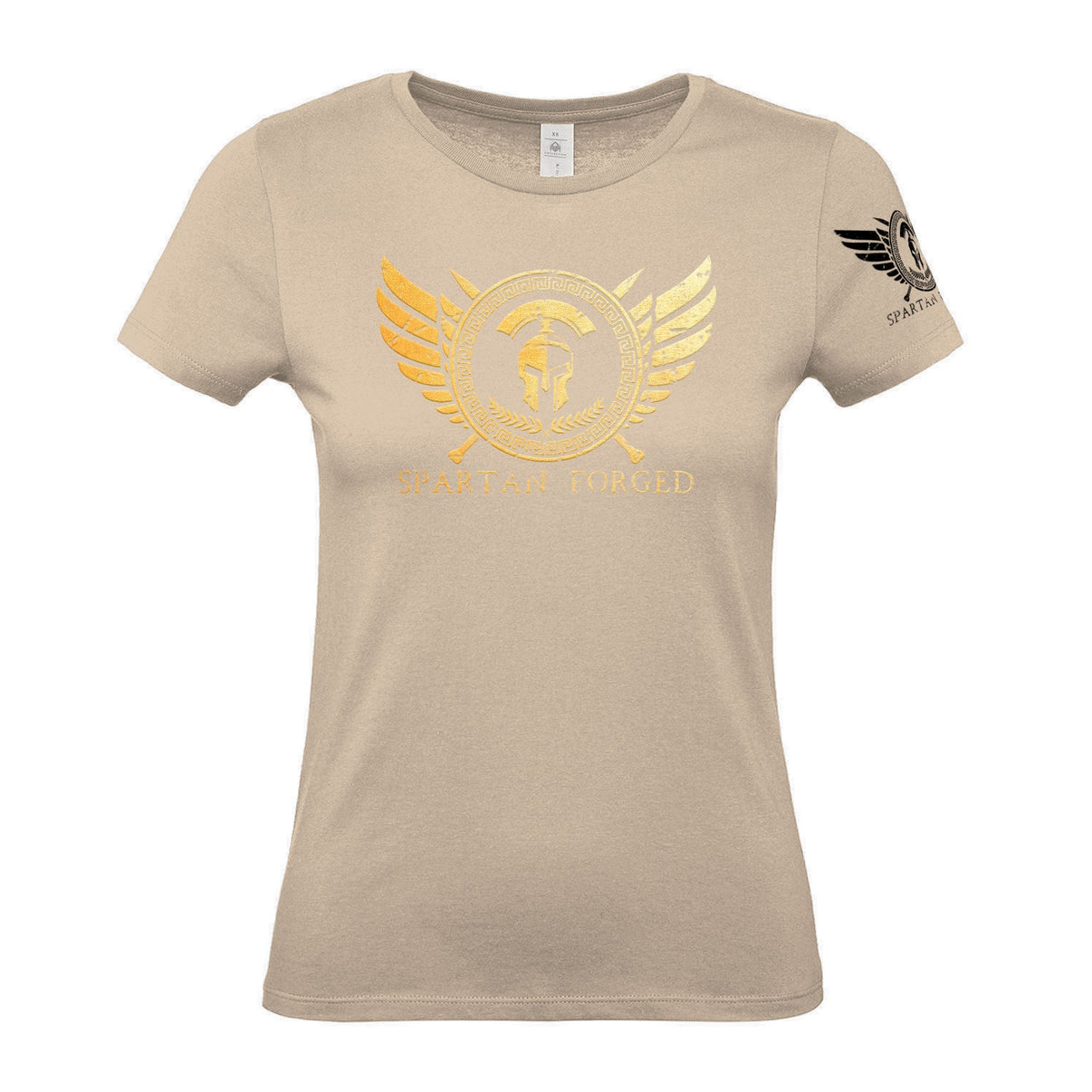 Spartan Forged Chest Gold - Women's Gym T-Shirt - Gymfit