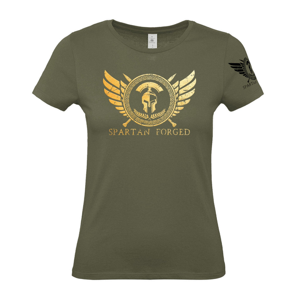 Spartan Forged Chest Gold - Women's Gym T-Shirt - Gymfit