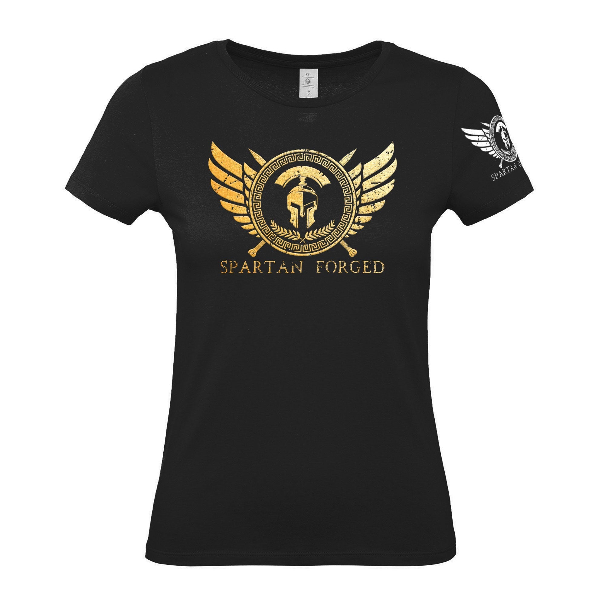 Spartan Forged Chest Gold - Women's Gym T-Shirt - Gymfit