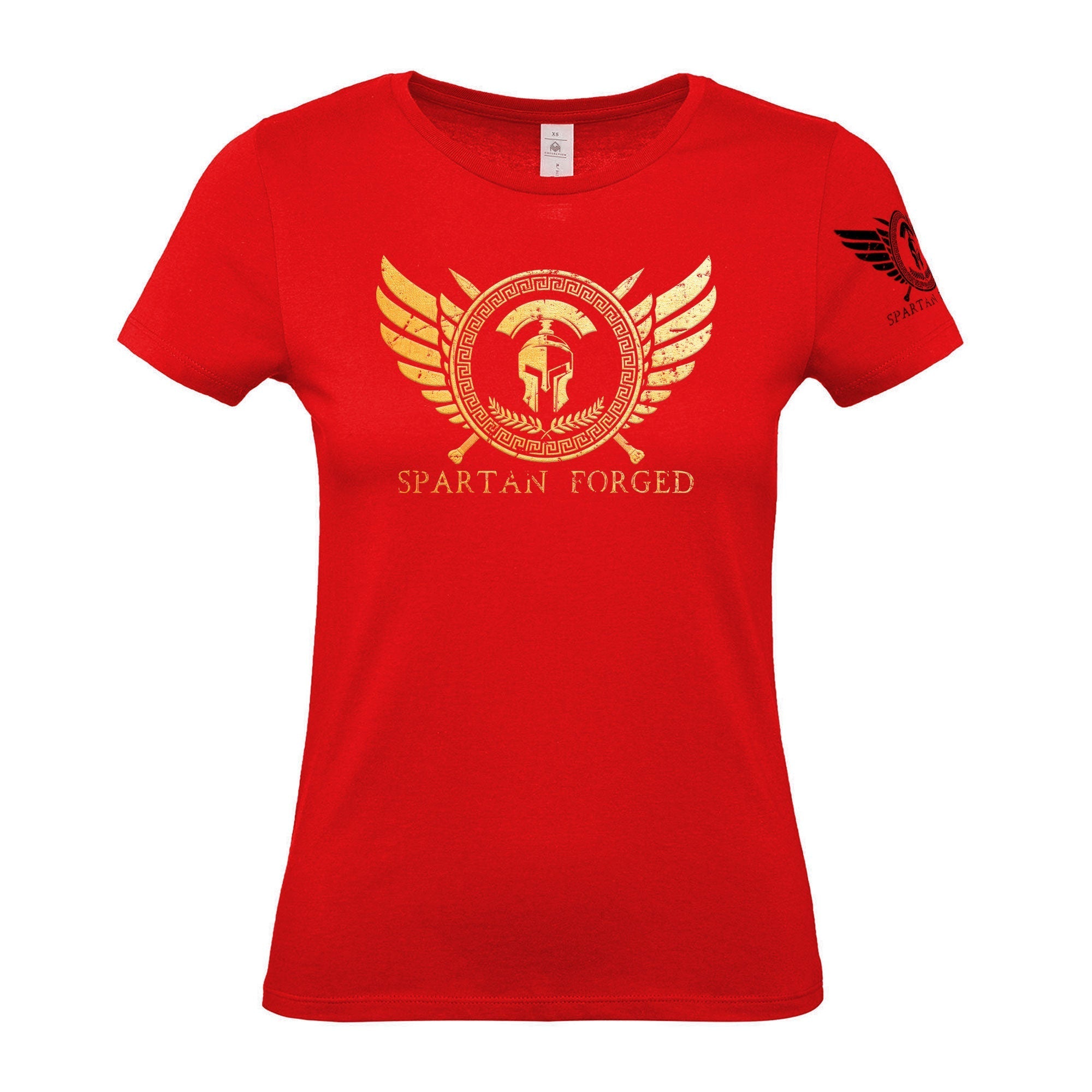 Spartan Forged Chest Gold - Women's Gym T-Shirt - Gymfit