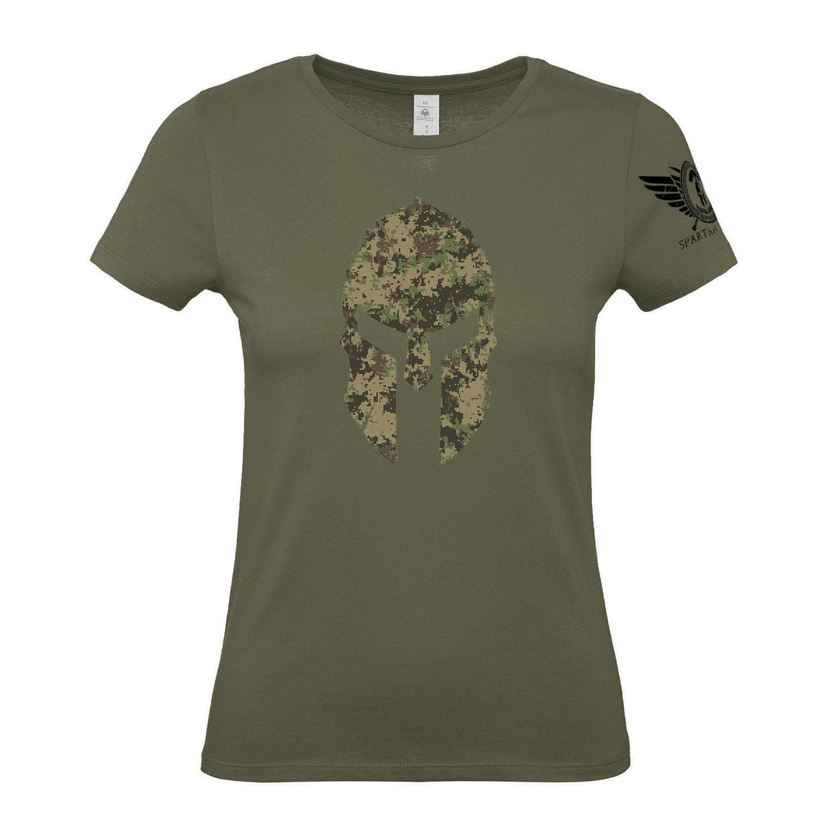 Spartan Forged Woodland Camo - Women's Gym T-Shirt - Gymfit