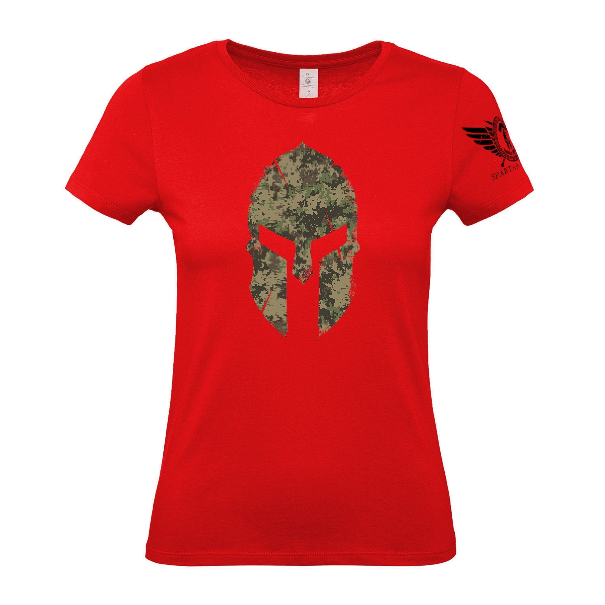 Spartan Forged Woodland Camo - Women's Gym T-Shirt - Gymfit