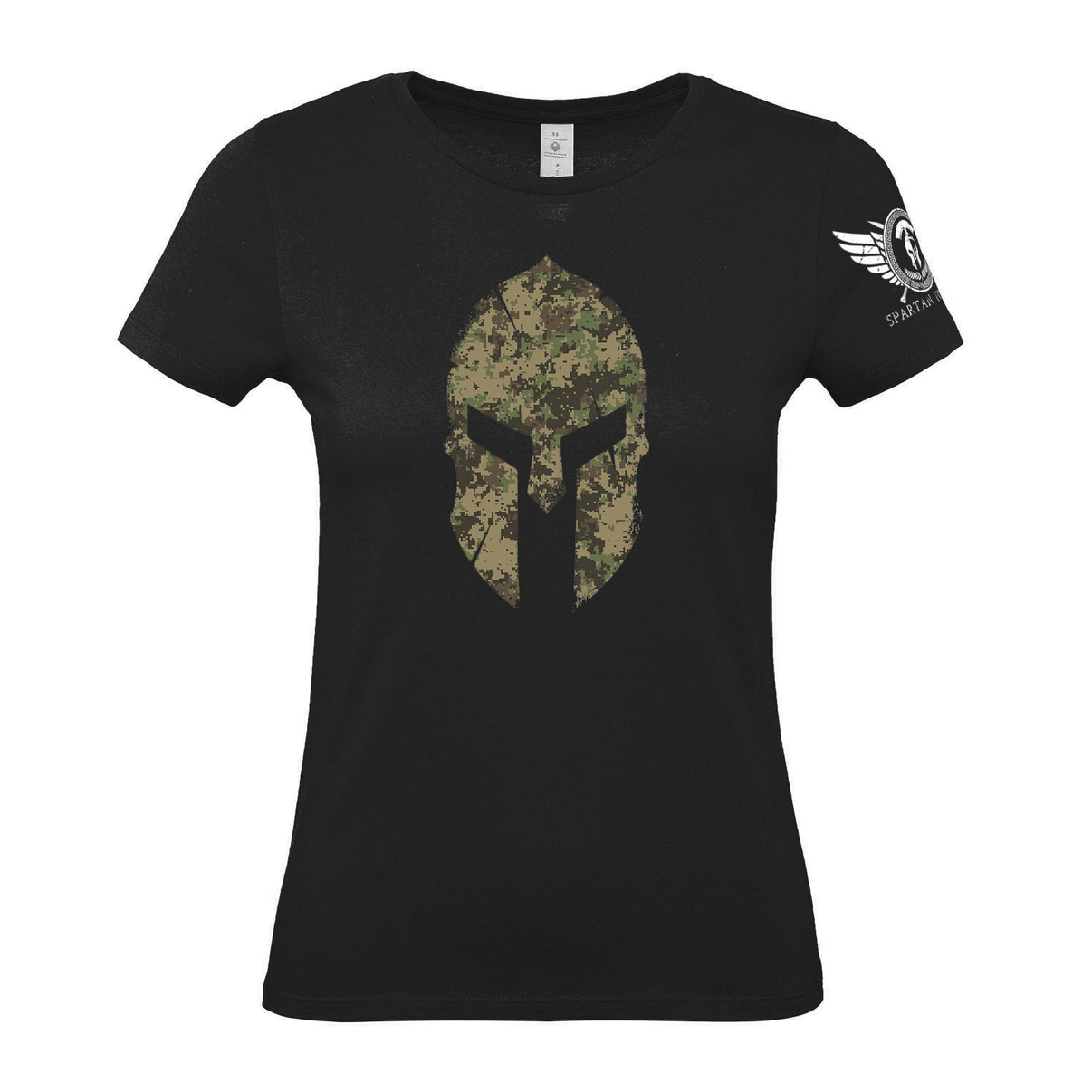 Spartan Forged Woodland Camo - Women's Gym T-Shirt - Gymfit