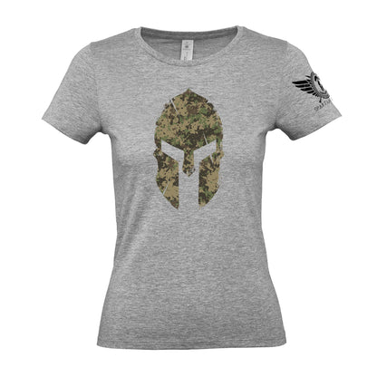 Spartan Forged Woodland Camo - Women's Gym T-Shirt - Gymfit