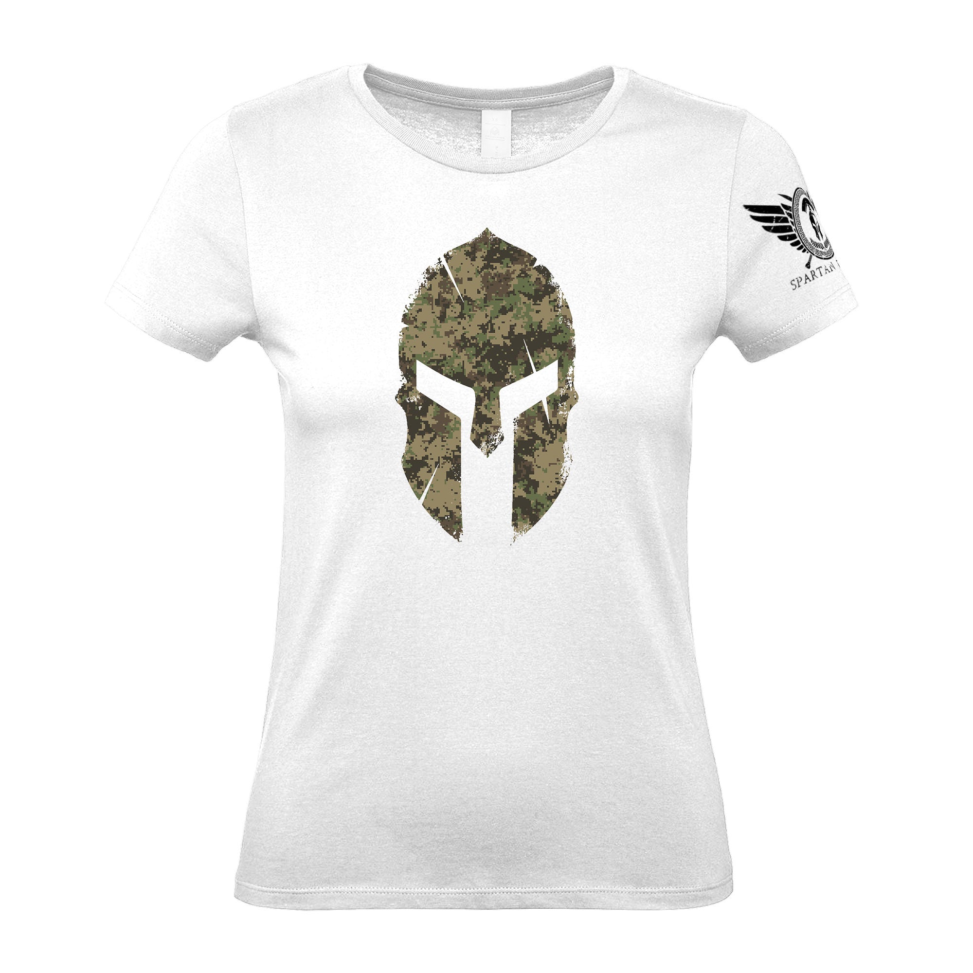 Spartan Forged Woodland Camo - Women's Gym T-Shirt - Gymfit