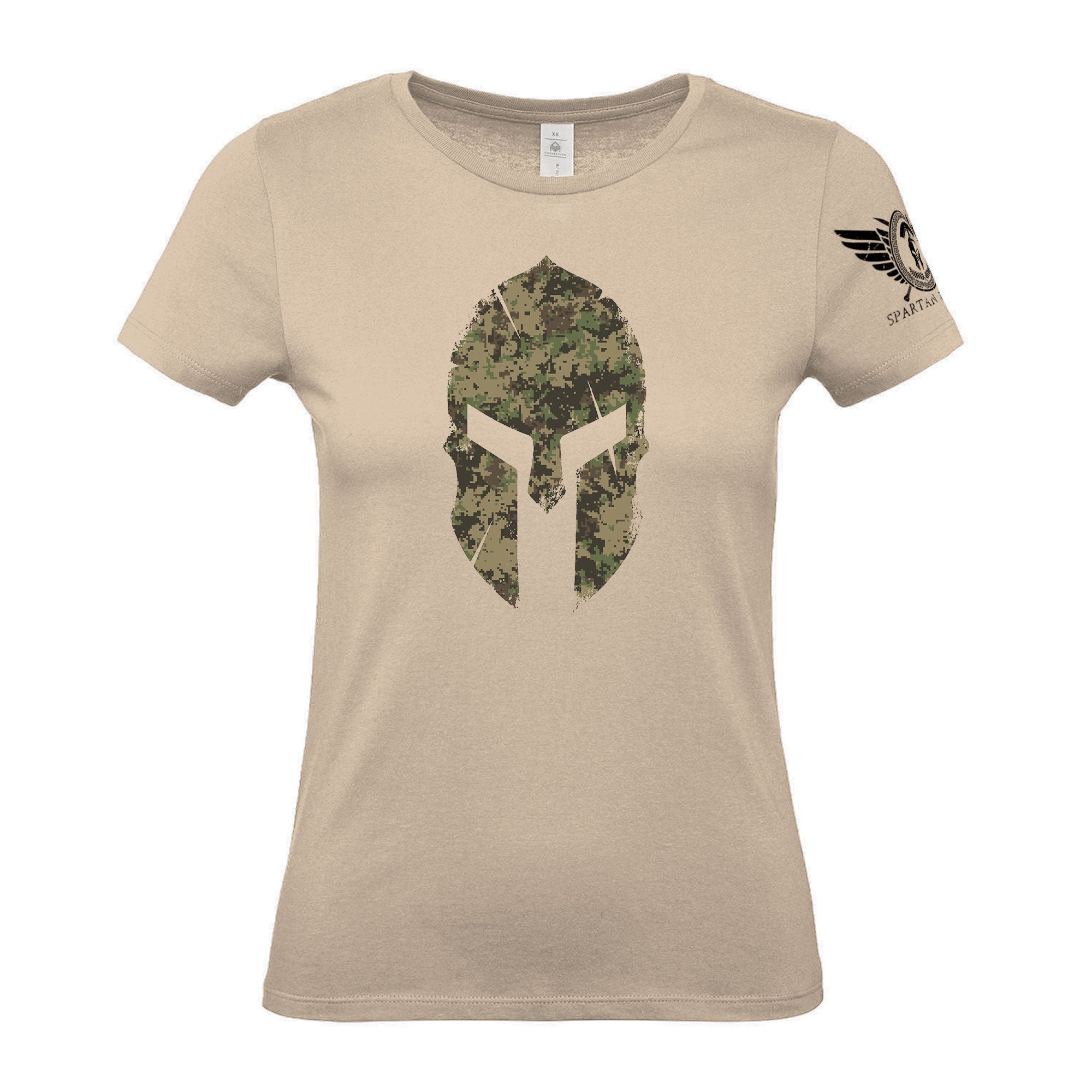 Spartan Forged Woodland Camo - Women's Gym T-Shirt - Gymfit