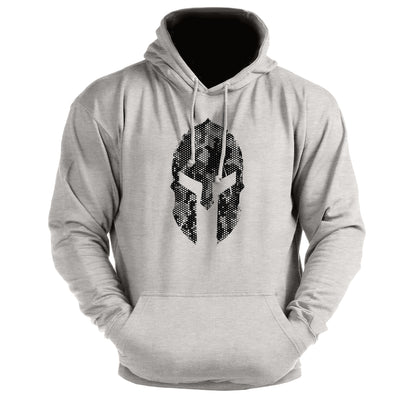 Spartan Helmet Hex Camo - Gym Hoodie - Gymfit