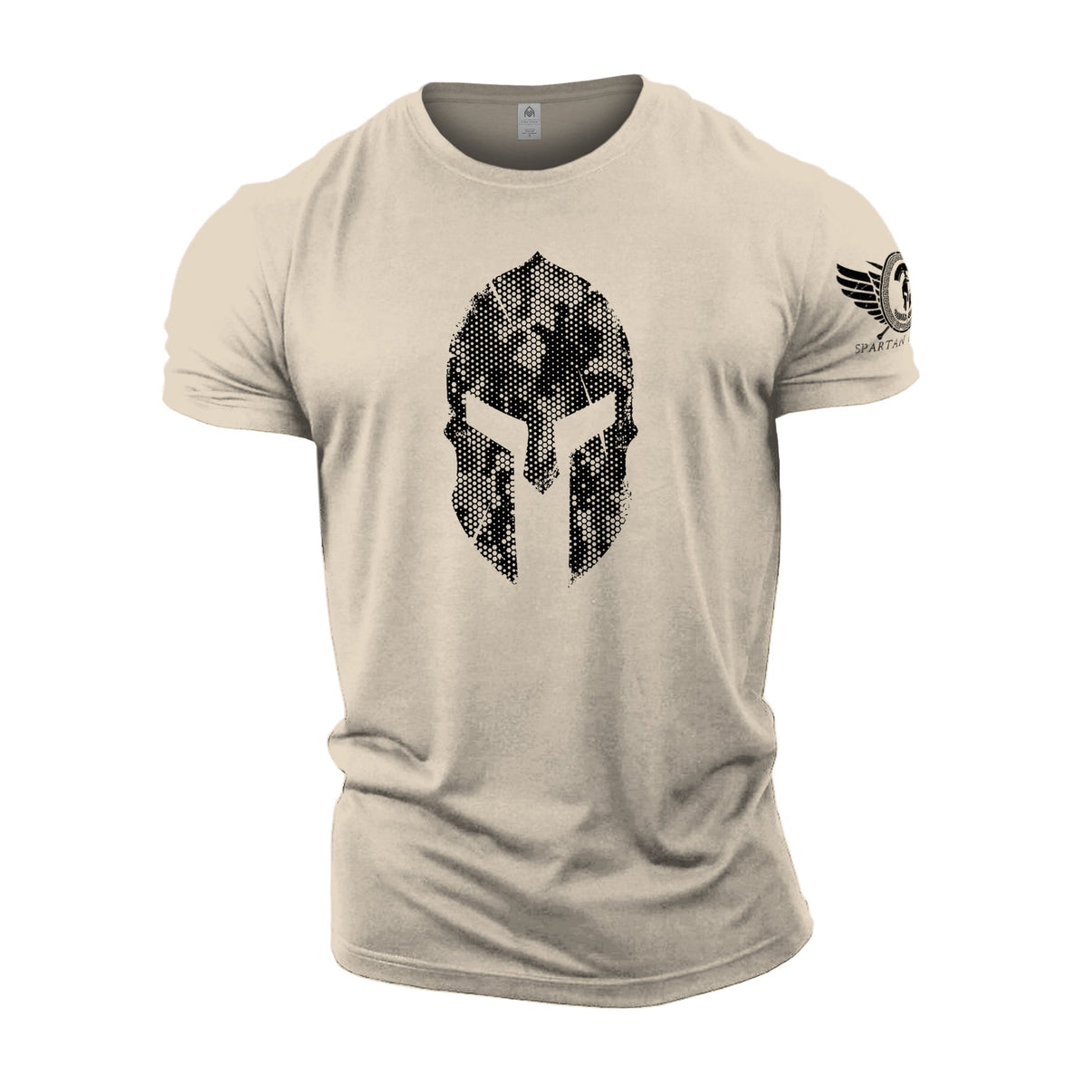 Spartan Helmet Hex Camo - Gym T-Shirt - Gymfit