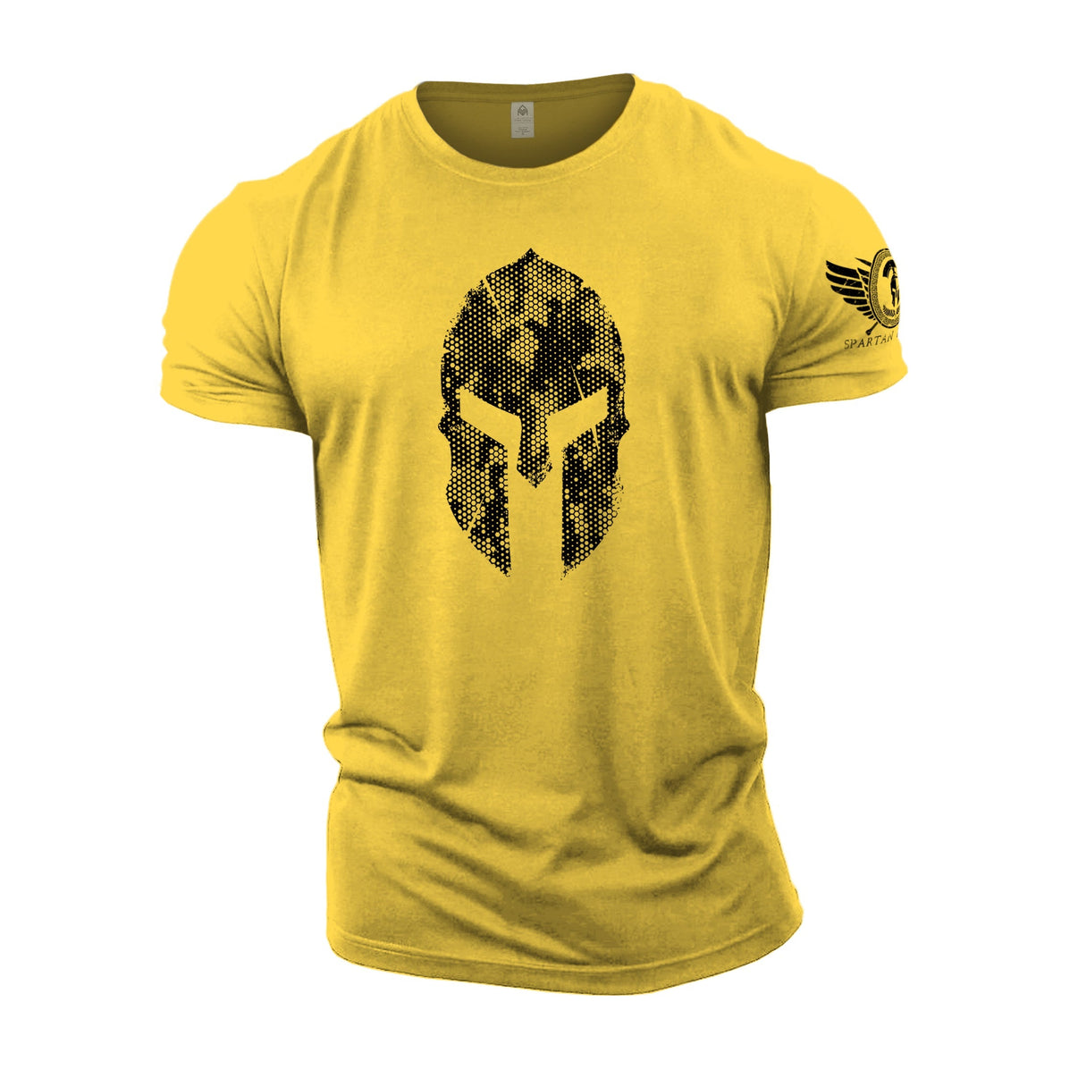 Spartan Helmet Hex Camo - Gym T-Shirt - Gymfit