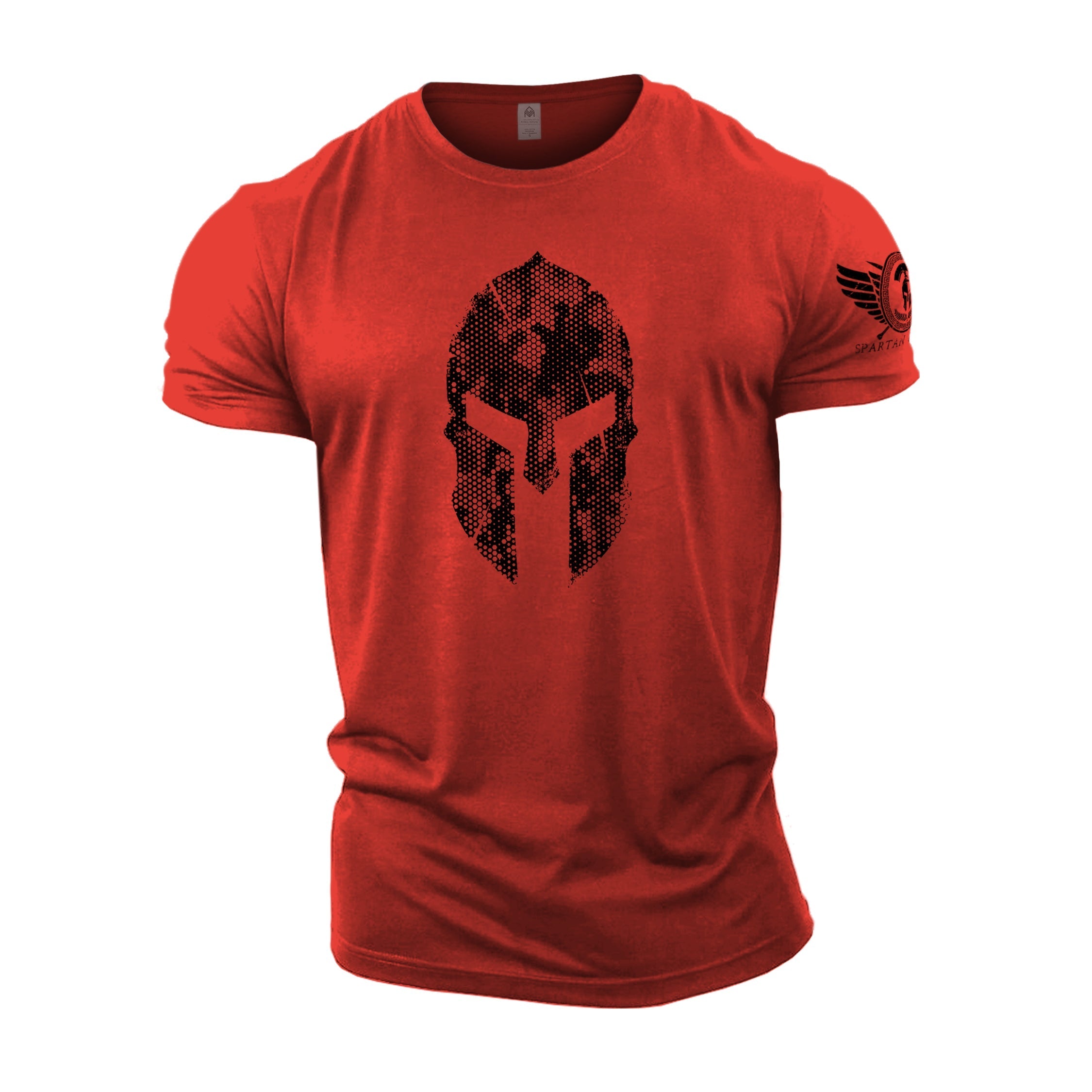 Spartan Helmet Hex Camo - Gym T-Shirt - Gymfit