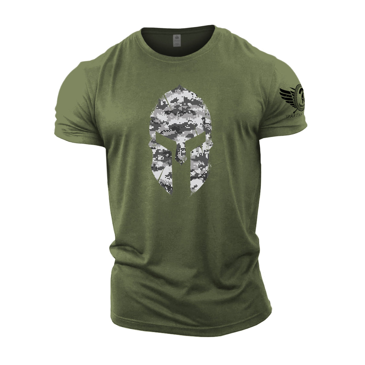 Spartan Helmet Winter Camo - Spartan Forged - Gym T-Shirt - Gymfit