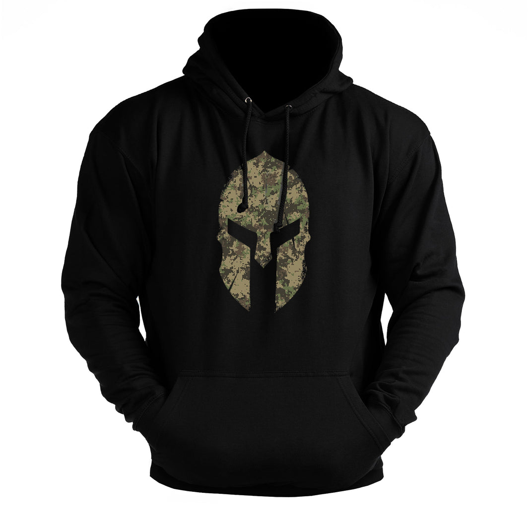 Spartan Helmet Woodland Camo - Gym Hoodie - Gymfit