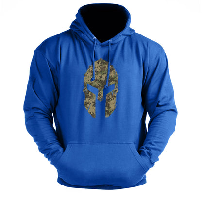 Spartan Helmet Woodland Camo - Gym Hoodie - Gymfit