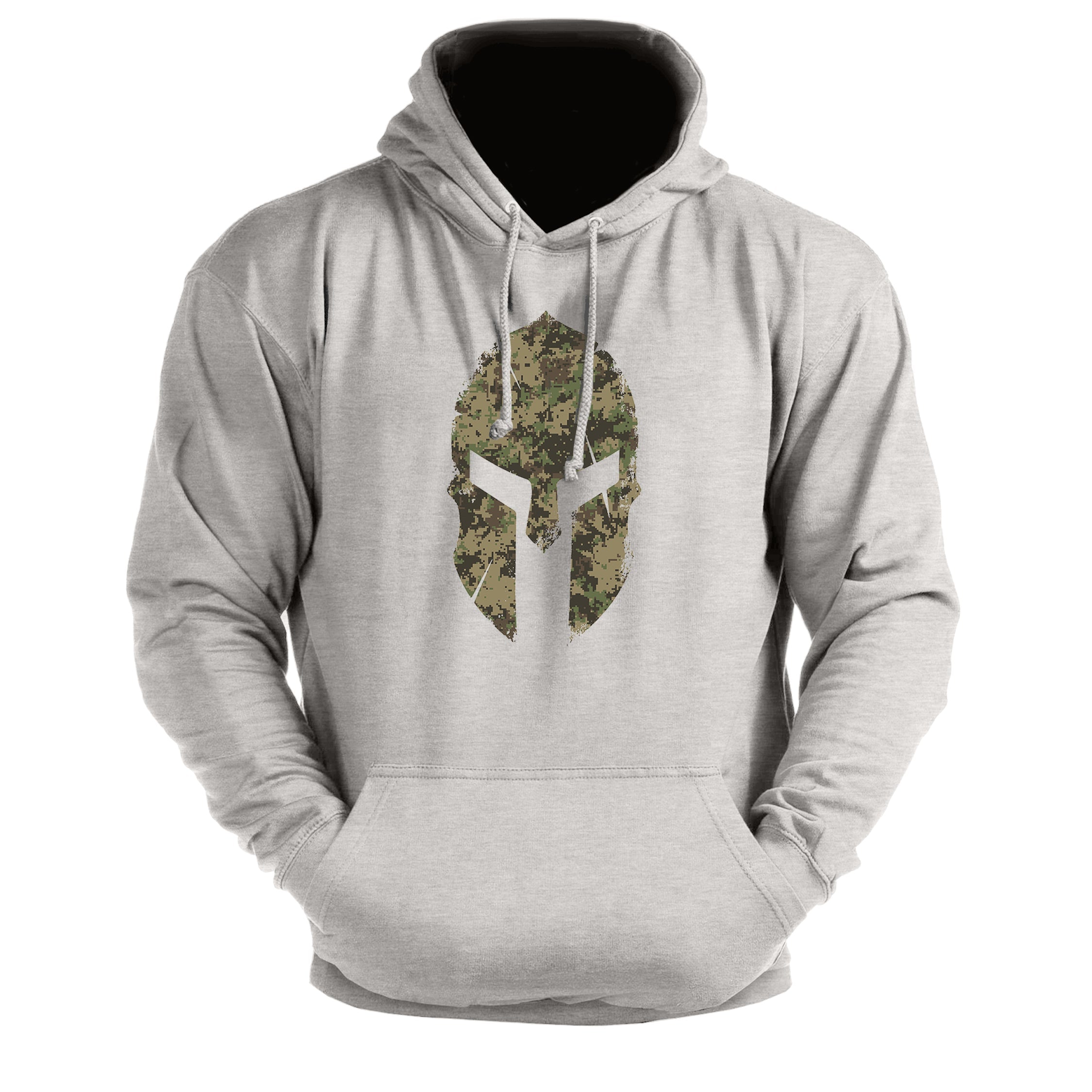 Spartan Helmet Woodland Camo - Gym Hoodie - Gymfit