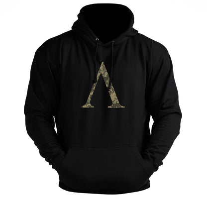 Spartan Symbol Woodland Camo - Gym Hoodie - Gymfit