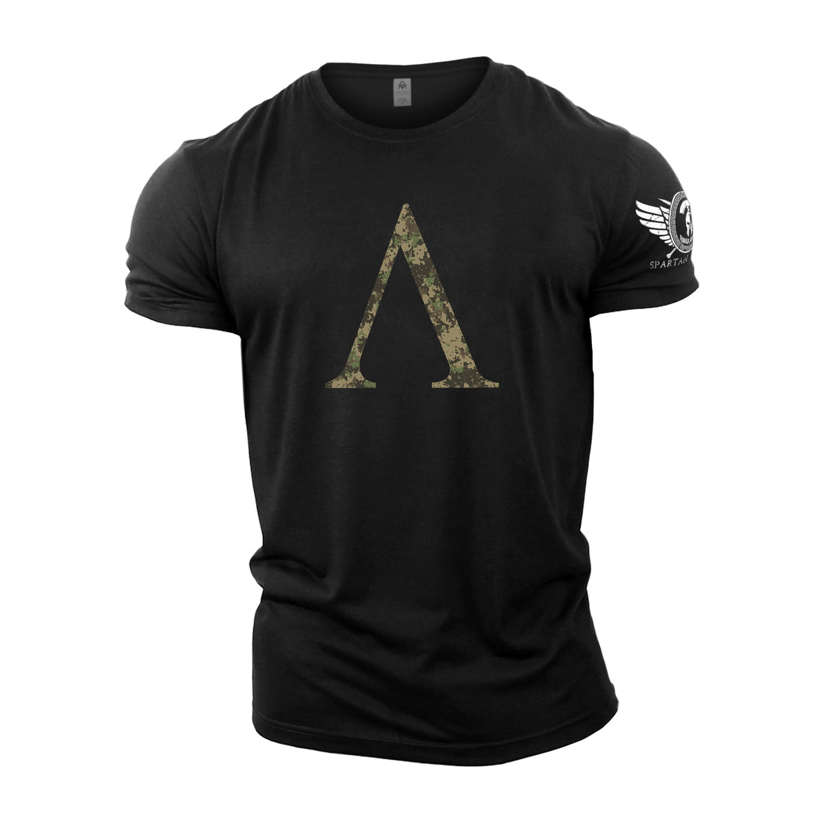 Spartan Symbol Woodland Camo - Gym T-Shirt - Gymfit