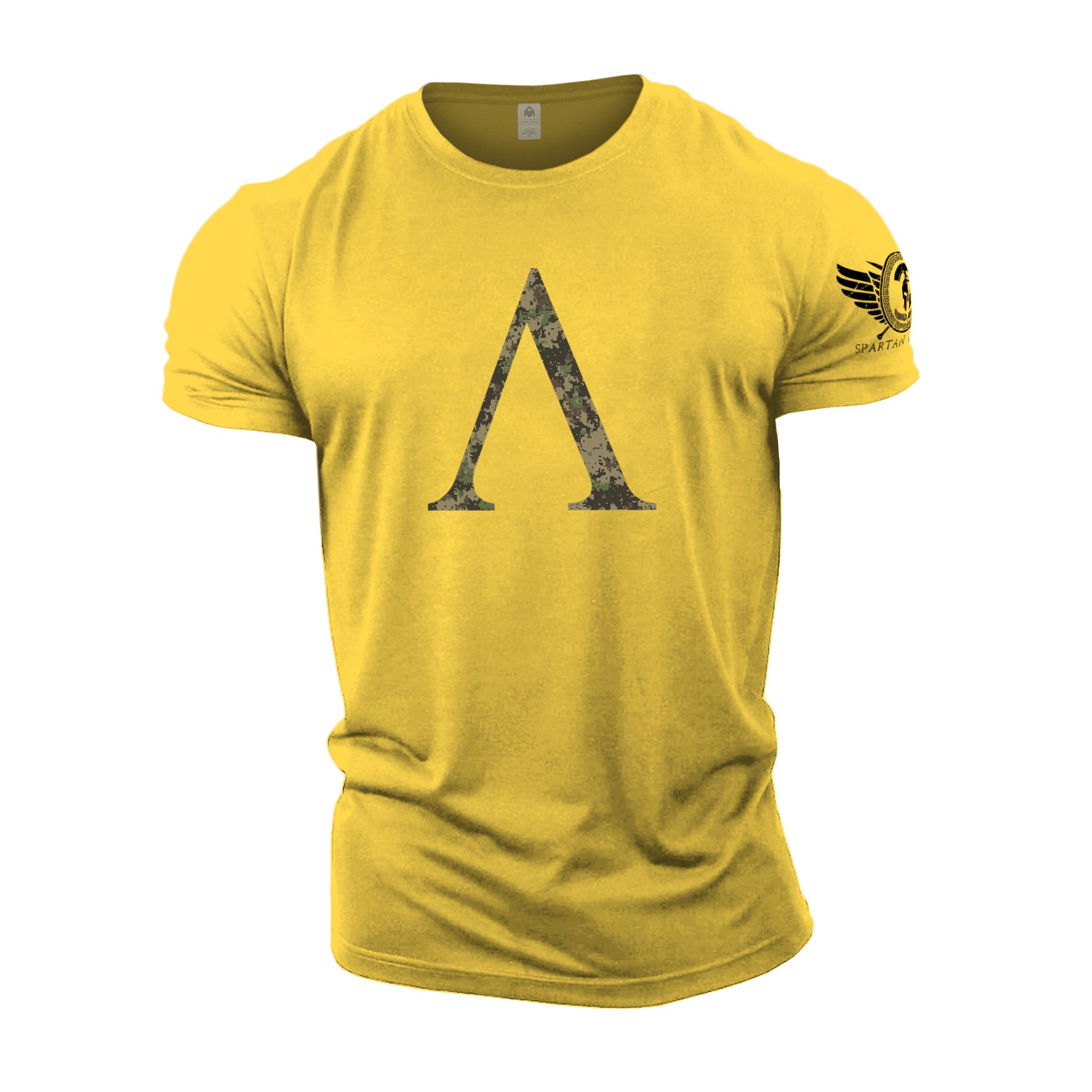 Spartan Symbol Woodland Camo - Gym T-Shirt - Gymfit