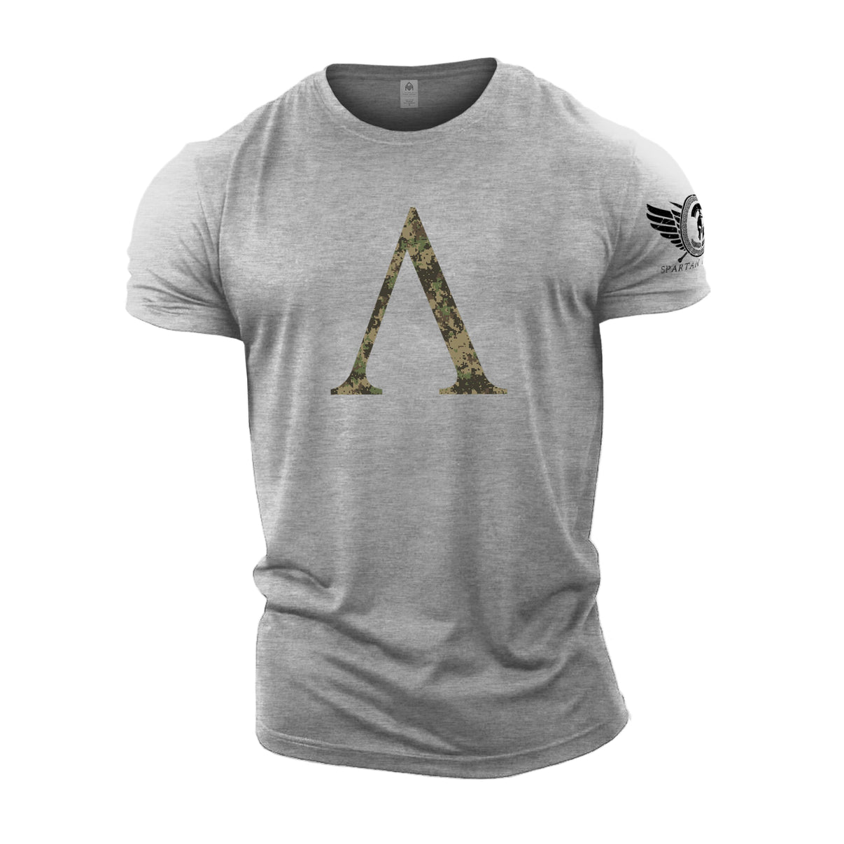 Spartan Symbol Woodland Camo - Gym T-Shirt - Gymfit