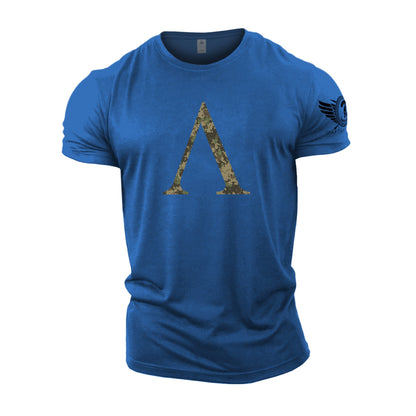 Spartan Symbol Woodland Camo - Gym T-Shirt - Gymfit