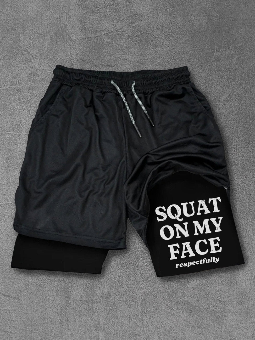 squat on my face respectfully Performance Training Shorts - Gymfit