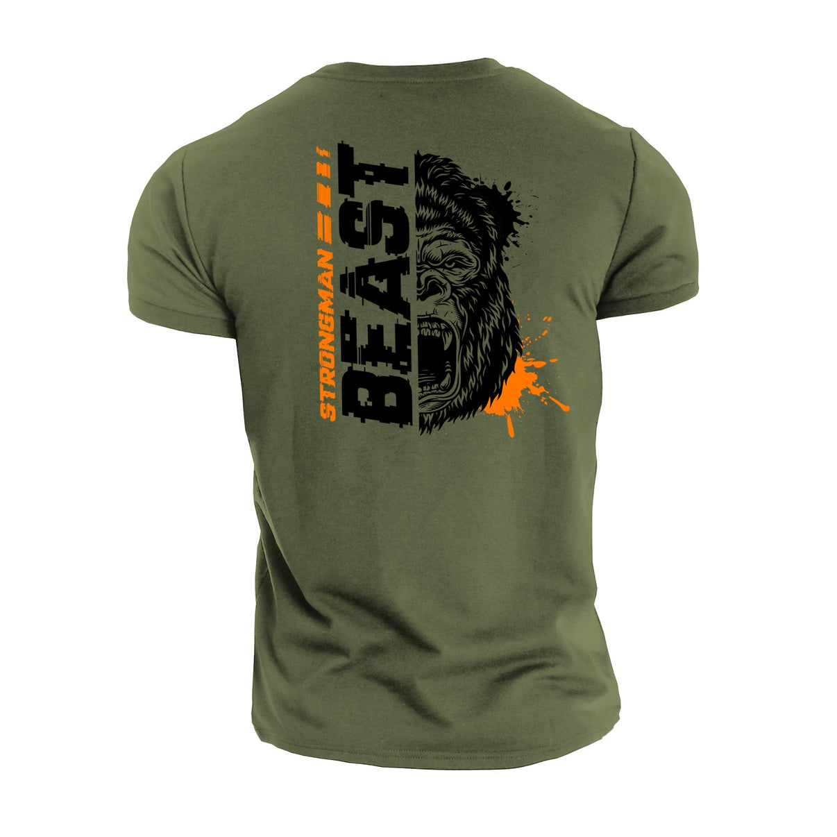 Strongman Beast Orange - Gym T-Shirt - Gymfit