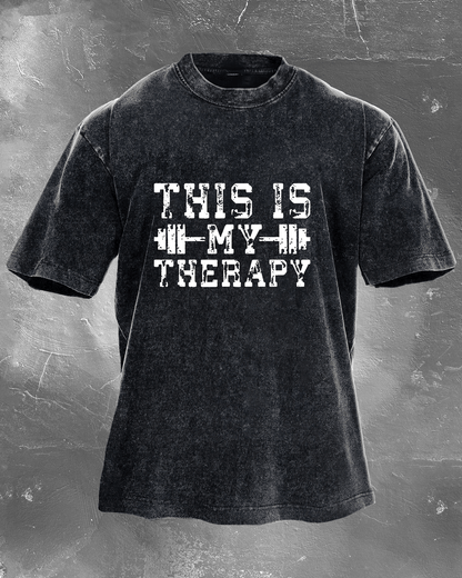 This Is My Therapy Men's washed T-shirt - Gymfit