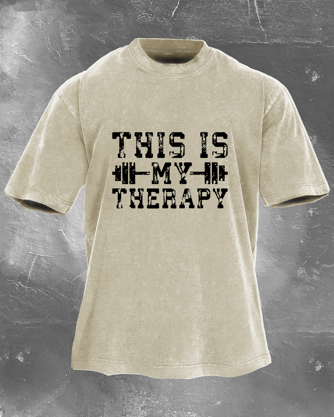 This Is My Therapy Men's washed T-shirt - Gymfit