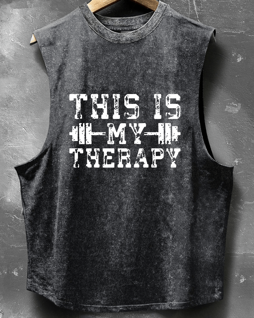 THIS IS MY THERAPY SLEEVELESS TANK - Gymfit