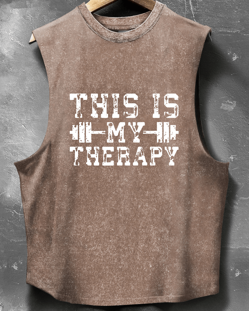 THIS IS MY THERAPY SLEEVELESS TANK - Gymfit