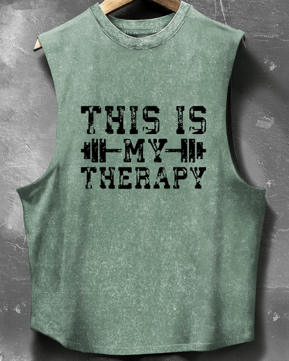 THIS IS MY THERAPY SLEEVELESS TANK - Gymfit