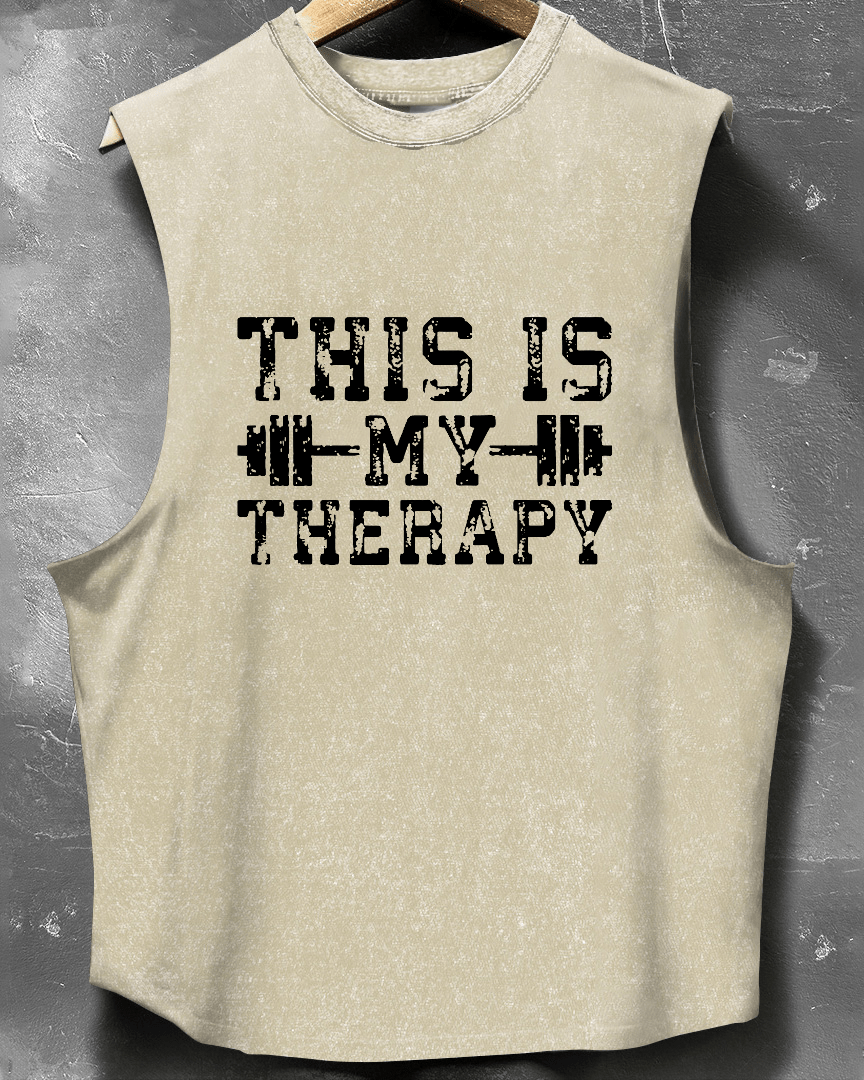 THIS IS MY THERAPY SLEEVELESS TANK - Gymfit