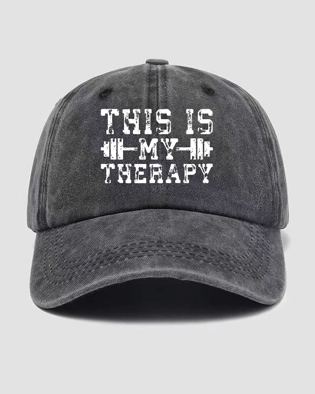 This Is My Therapy Washed Keps - Gymfit