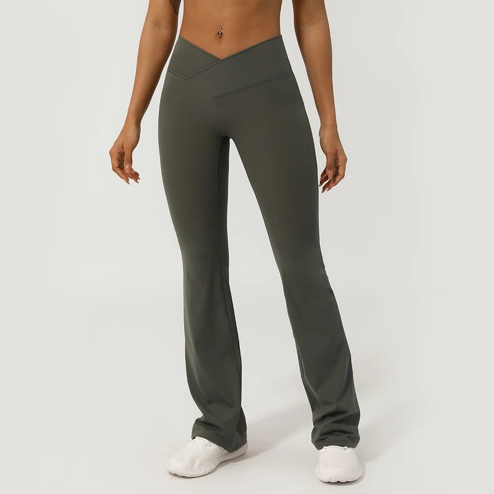 V-Cross front flare leggings – Gymfit