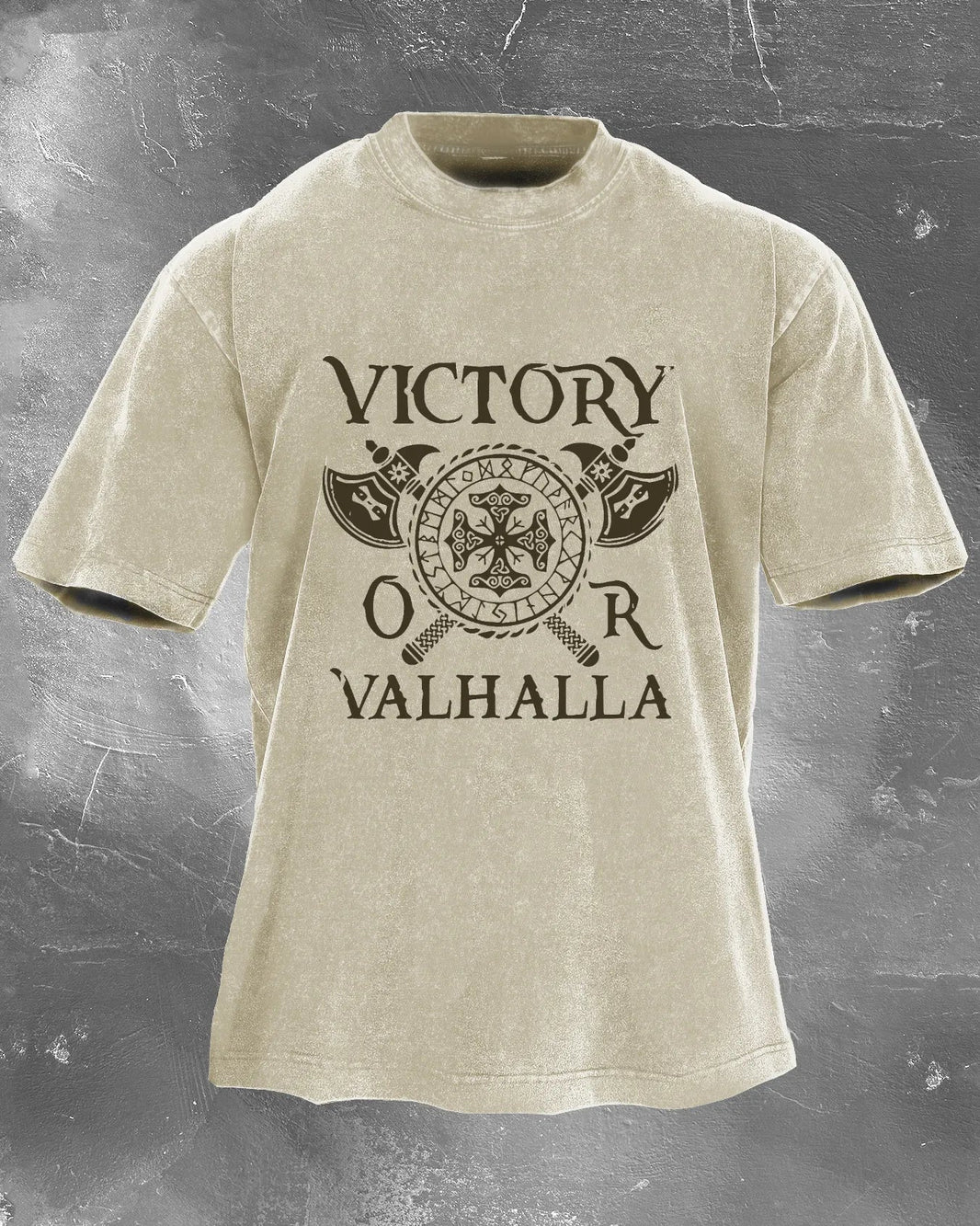 VICTORY OR VALHALLA WASHED T - SHIRT - Gymfit