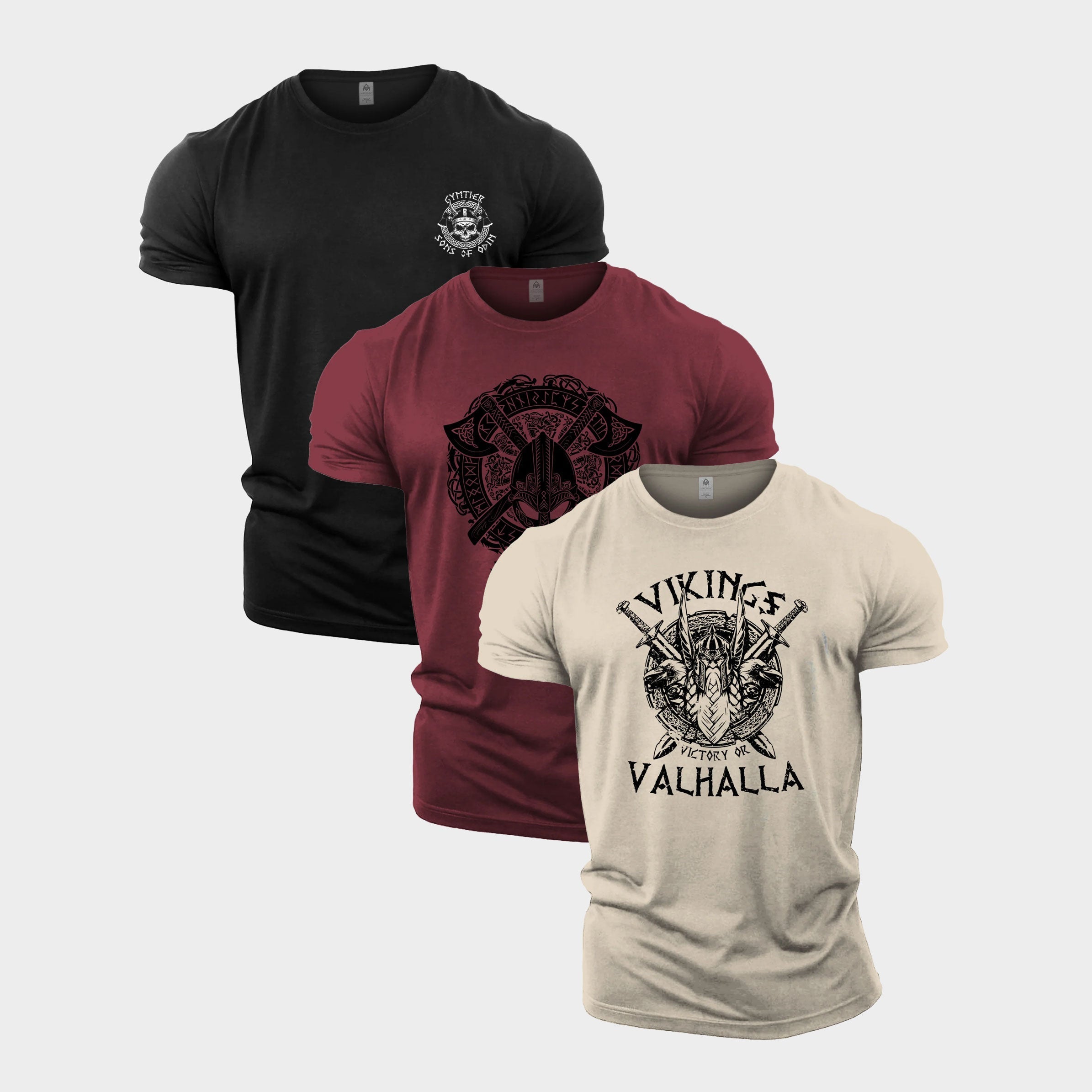 Victory Sons Of Odin Gym T-Shirt 3 Pack - Gymfit