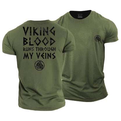 Viking Blood Runs Through My Veins T-shirt - Gymfit