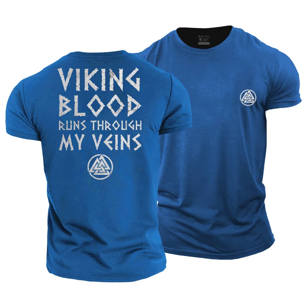 Viking Blood Runs Through My Veins T-shirt - Gymfit