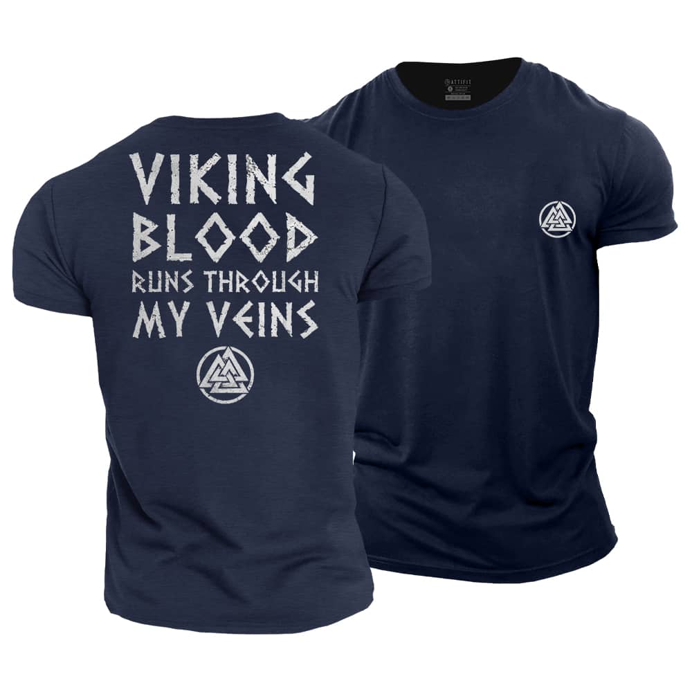 Viking Blood Runs Through My Veins T-shirt - Gymfit