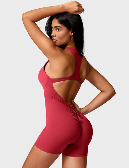 Gymfit Emma Backless Zipper Jumpsuit - Gymfit